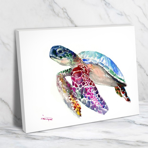 Americanflat Coastal Animal Sea Turtles 3 By Suren Nersisyan Wrapped Canvas