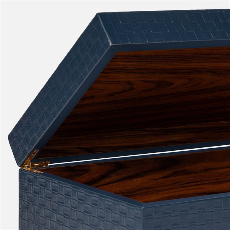 Gentry Basket Faux Leather Weave Box