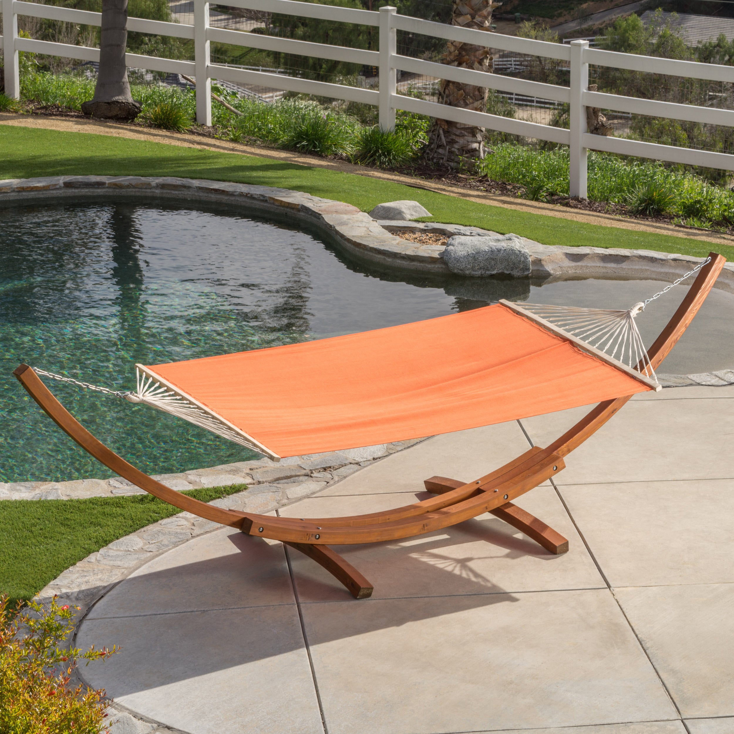 Weston Outdoor Hammock w/ Wooden Base