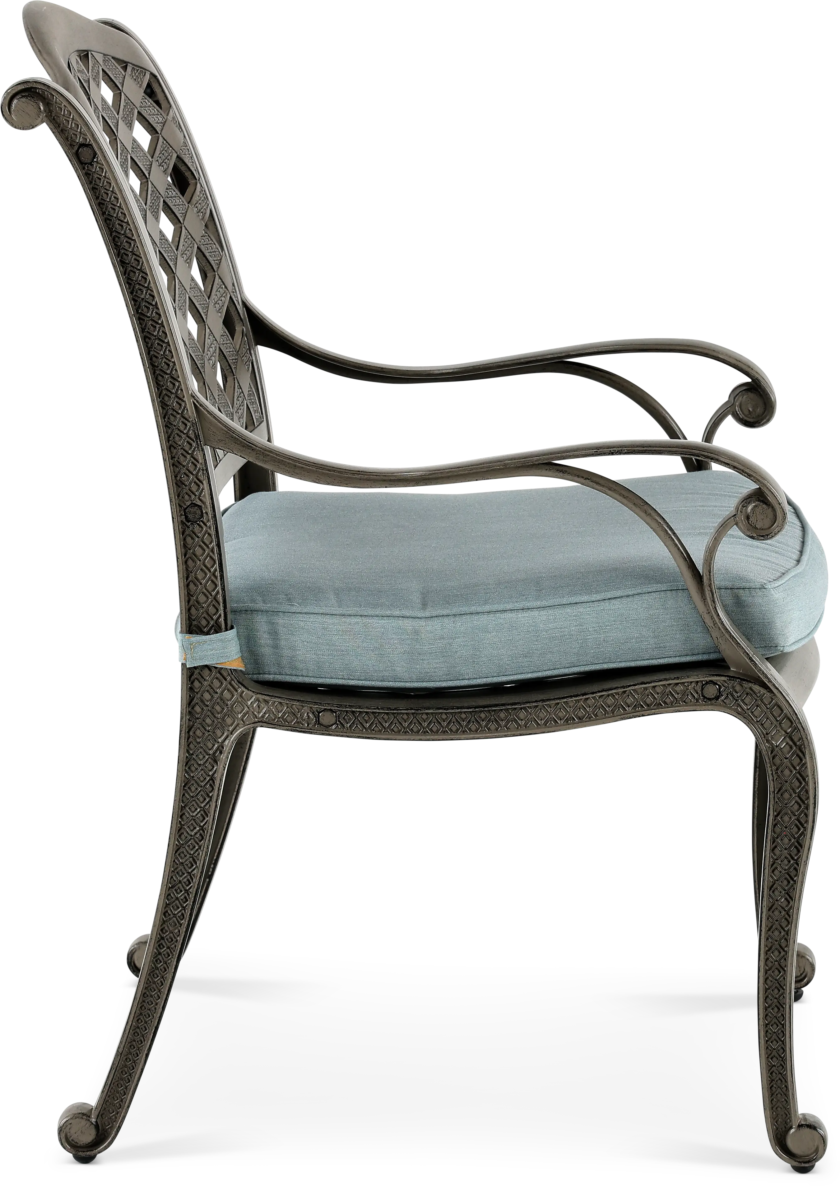 Macan Gray Metal Patio Dining Chair