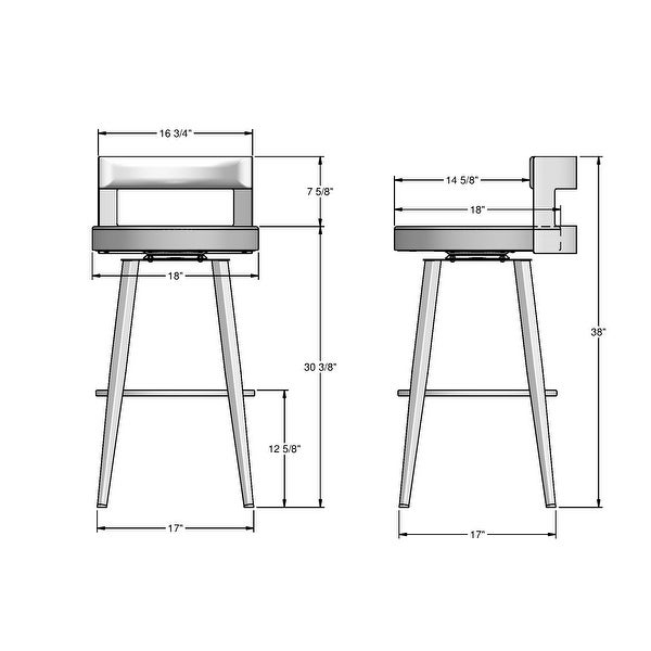 Amisco Paramont Swivel Counter and Bar Stool - N/A