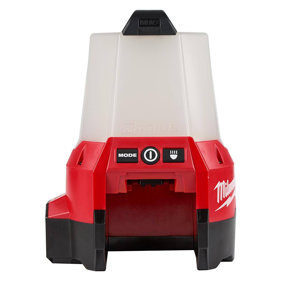 MW M18 18-Volt 2200 Lumens Cordless Radius LED Compact Site Light with Flood Mode (Tool-Only) 2144-20