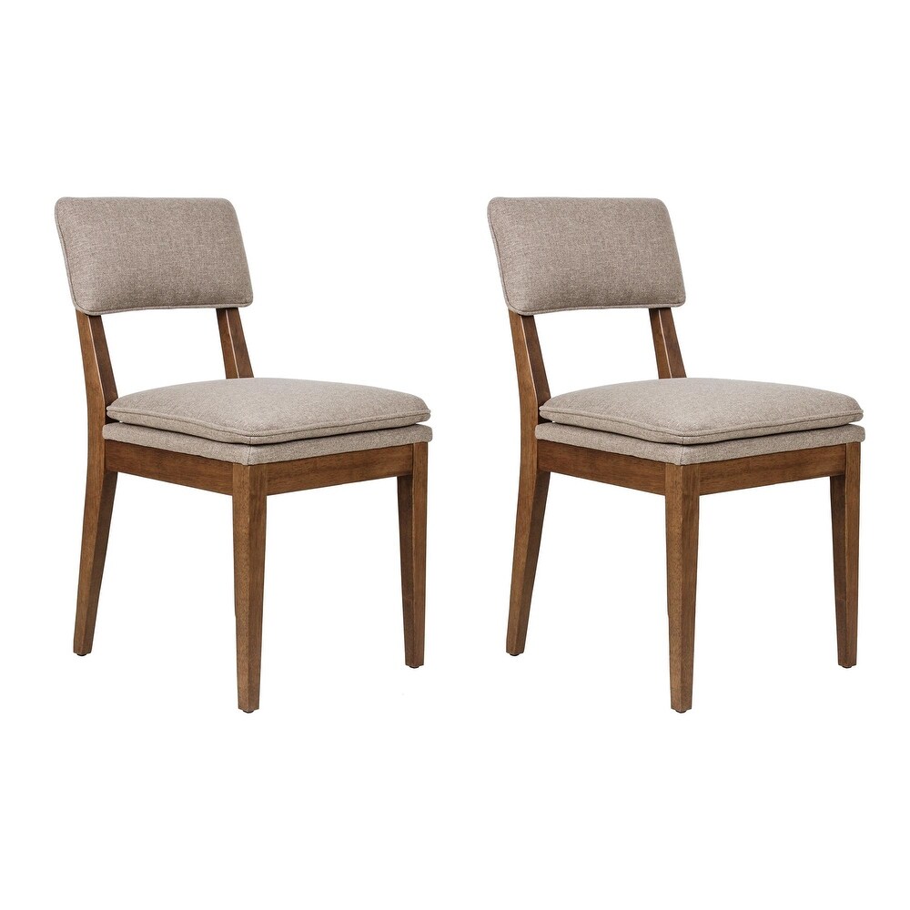 East at Main Solid Wood Upholstered Dining Chairs (Set of 2)