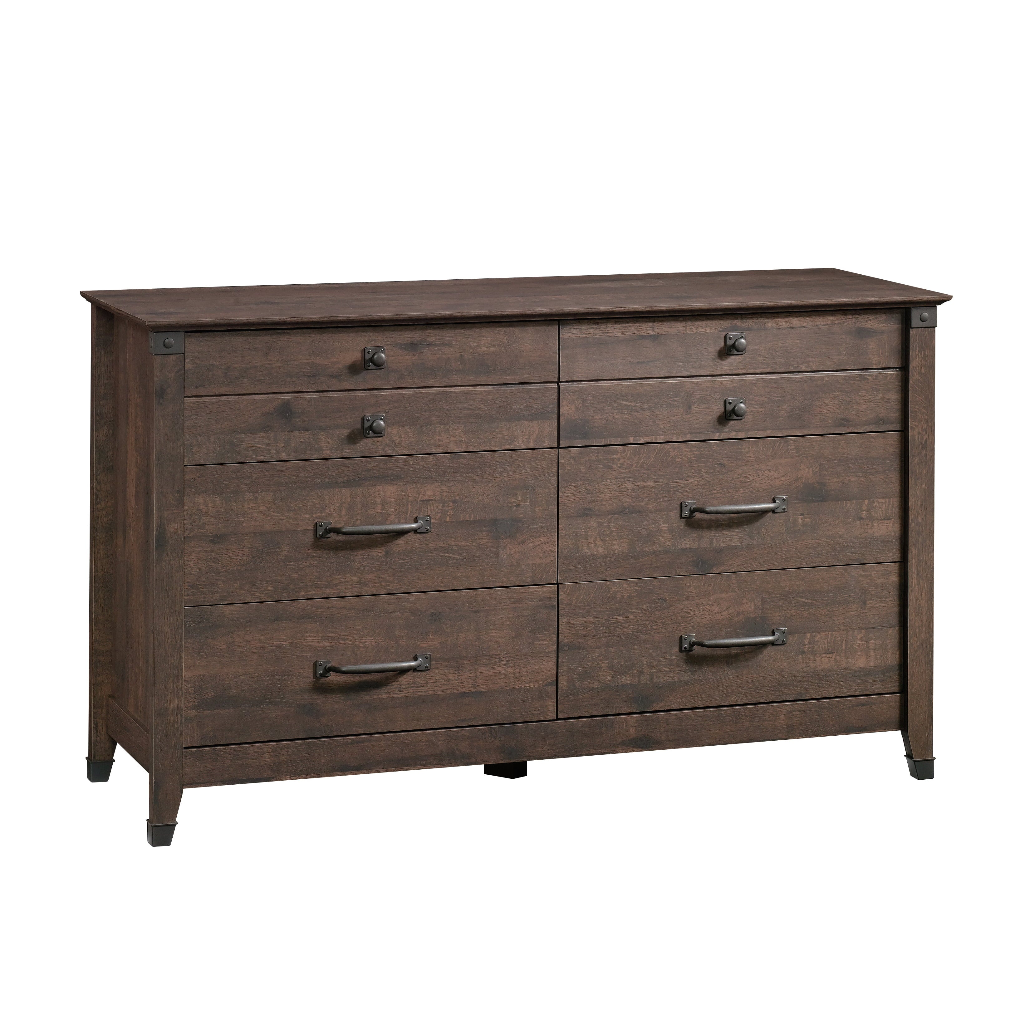 Sauder Carson Forge Dresser, Coffee Oak Finish