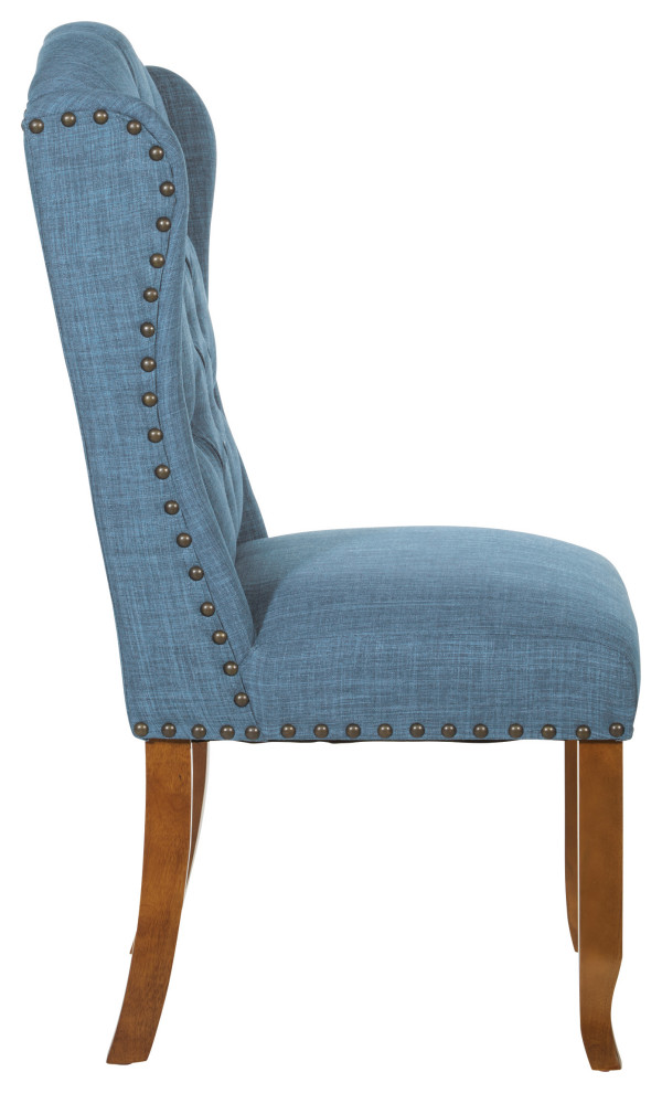 Jessica Tufted Wing Dining Chair   Transitional   Dining Chairs   by Homesquare  Houzz