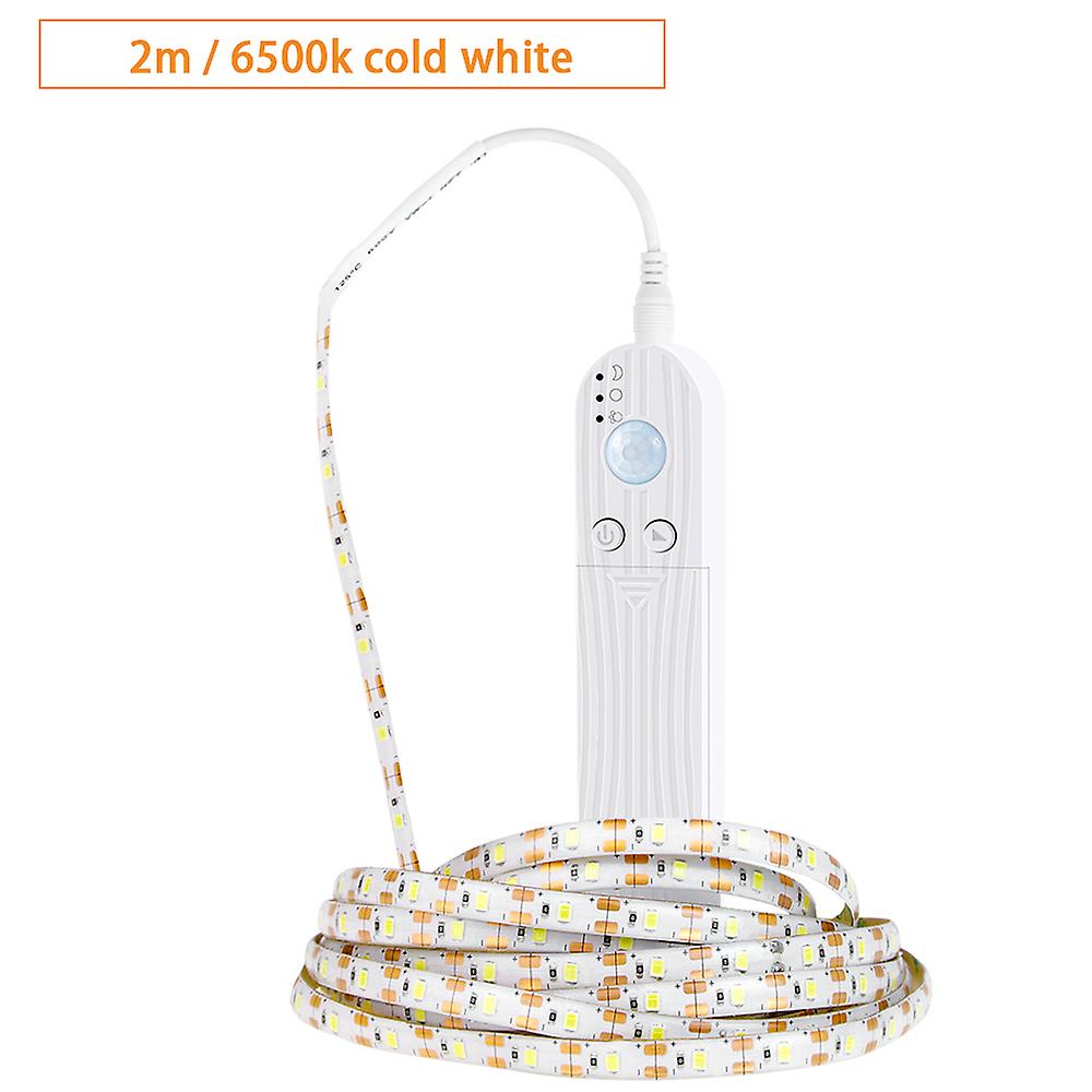 Dimmable Leds Strips Light Pir Motion Sensor 2m 120leds Rope Light For Tv Computer Desktop Background Home Kitchen Decorative Lighting