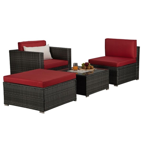 4-Piece Outdoor Garden Patio Furniture - Overstock - 35662674