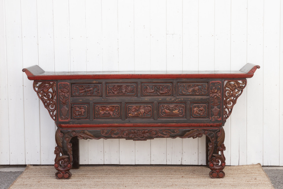 Antique Chinese Black  ampGilt Console   Asian   Console Tables   by De cor  Houzz