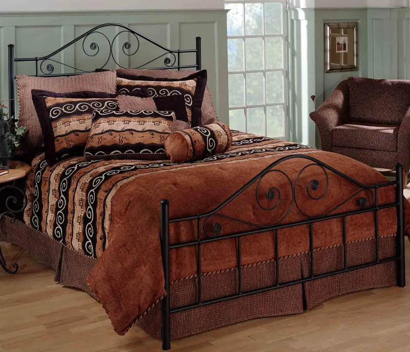 Harrison Black Queen Metal Bed