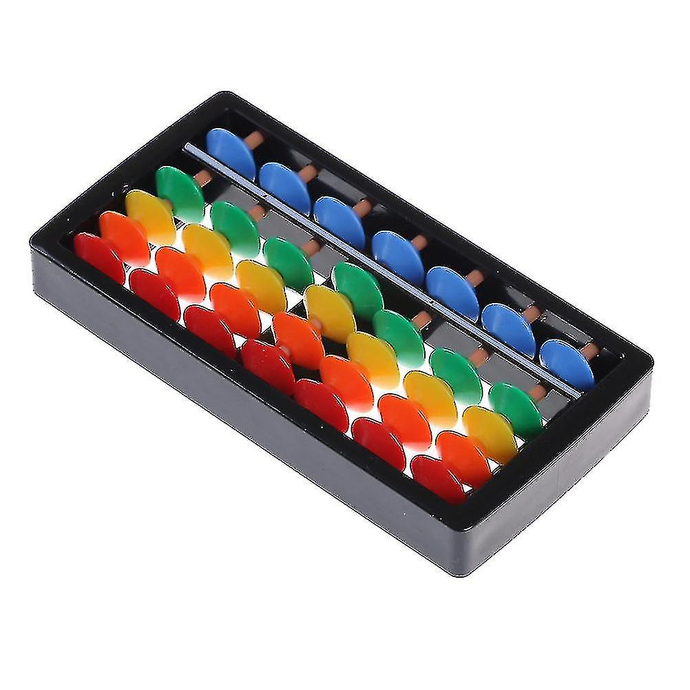 Mini Plastic Abacus Arithmetic 7 bit Children's Math Abacus Educational Toy， 11.5*6*1.7cm