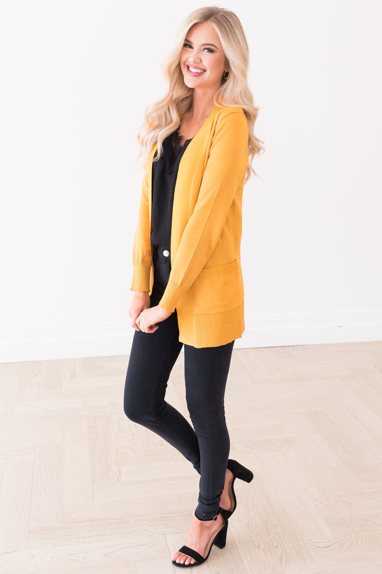 Long Distance Modest Pocket Cardigan