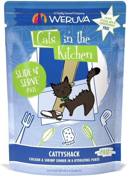 Weruva Cats in the Kitchen Cattyshack with Chicken and Shrimp Pate Grain-Free Cat Food Pouches