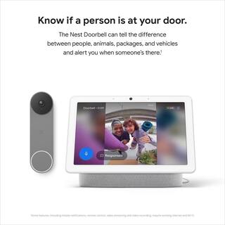 Google Nest Doorbell (Battery) - Smart Wi-Fi Video Doorbell Camera - Ash GA02076-US