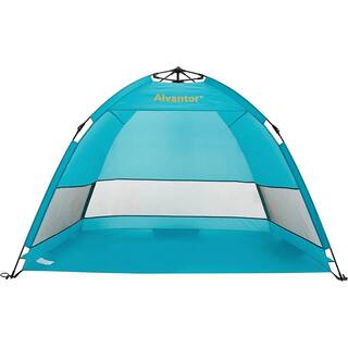 Alvantor TEAL 79 in. x 47 in. x 53 in. Instant Pop Up Portable Beach Tent Outdoor Sun Shelter Cabana UPF 50+ Carry Bag 7012