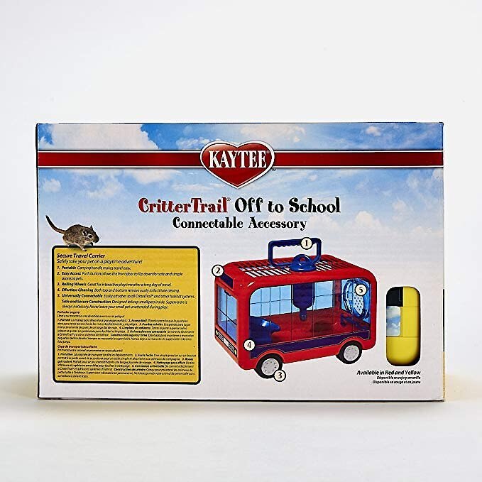 Kaytee CritterTrail Off to School Small Animal Carrier， Color Varies