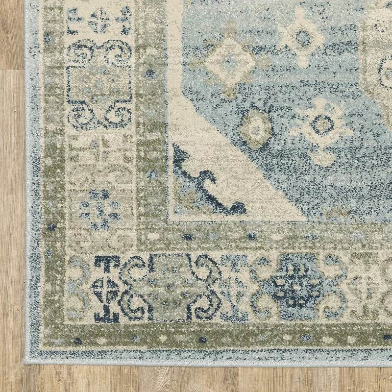 StyleHaven Bassel Bordered Medallion Area Rug