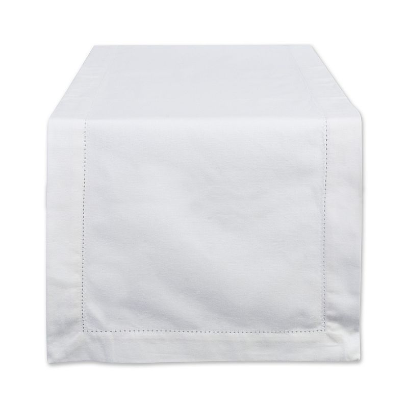 14 x 108 Off White Hemstitch Pattern Rectangular Table Runner