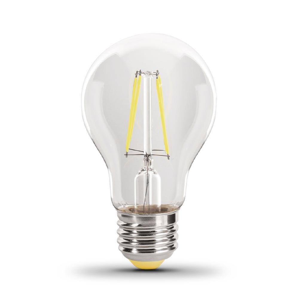 Feit Electric 25-Watt Equivalent A19 Medium E26 Base Dimmable Filament Yellow Colored LED Clear Glass Light Bulb (6-Pack) A19TYLED6