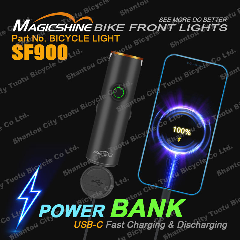 Magicshine SF900 Bike Led Light Cycle Headlight Cycling Accessories 900 Lumens IPX6 Waterproof Rechargeable Bicycle Front Lights