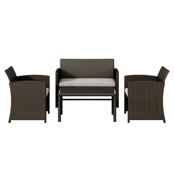 Corvus Alsace 4piece Outdoor Rattan Wicker Sofa Set