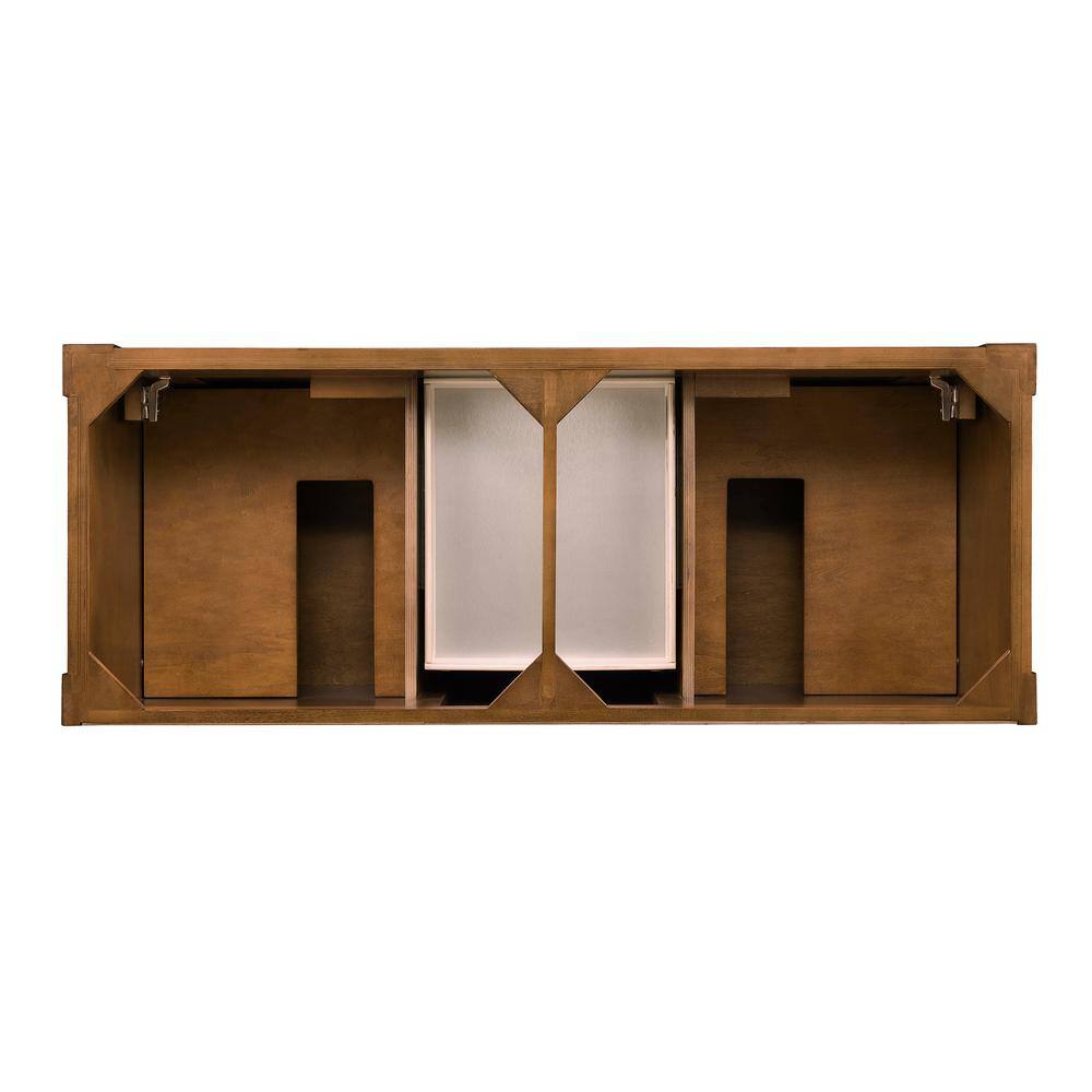 James Martin Vanities Brookfield 60 in. W x23.5 in.D x 34.3 in. H  Double Vanity in Country Oak with Quartz Vanity Top in Grey Expo 147-114-5671-3GEX