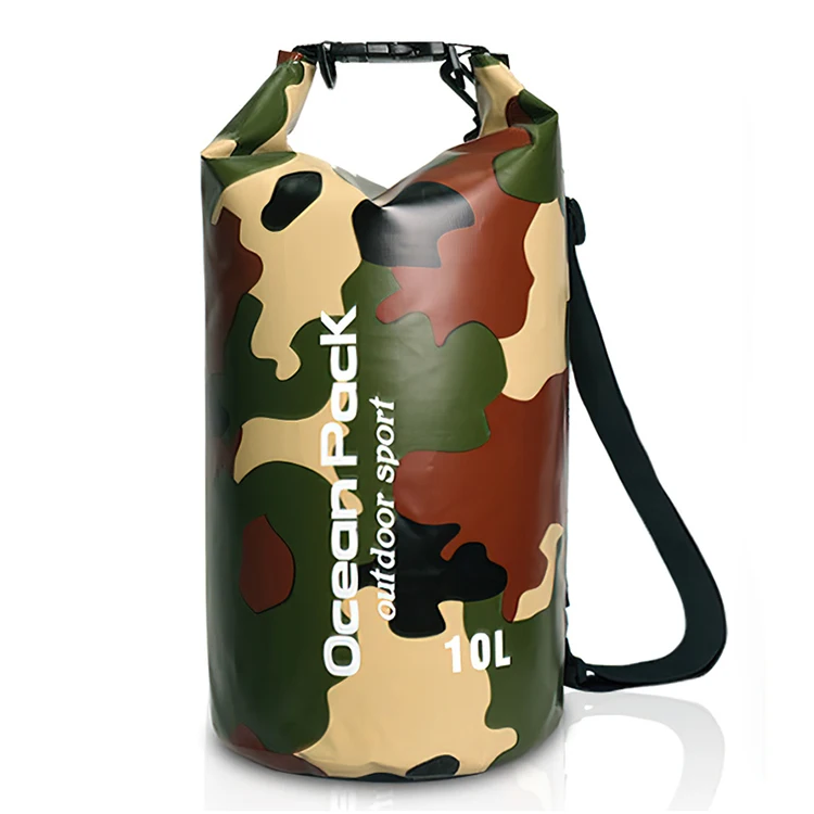 Custom Logo 2L 5L 10L 15L 20L 25L  PVC Waterproof Swimsuit Backpack Phone Swimming Beach Sport Outdoor Camo Dry Bag