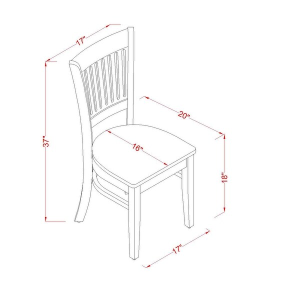 3-piece Dining Set - A Kitchen Table with 2 Drop-leaves and 2 Dining Room Chairs- Espresso Finish (Seat's Type Options)