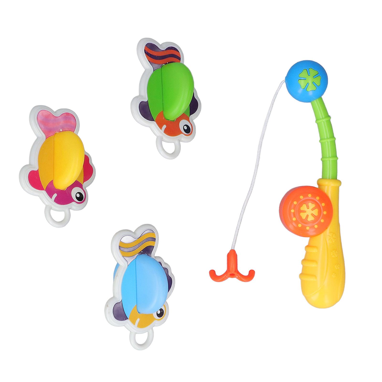 4pcs Baby Bath Toy Infant Children Cute Colorful Bathtub Fishing Game Toy Birthday Gift for Bathroom