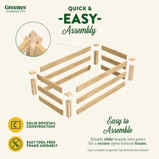 Greenes Fence 2 ft. x 4 ft. x 10.5 in. Original Cedar Raised Garden Bed RC24484T