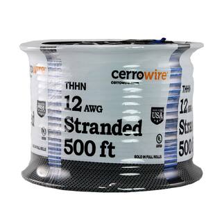 Cerrowire 500 ft. 12 Gauge Blue Stranded Copper THHN Wire 112-3654J