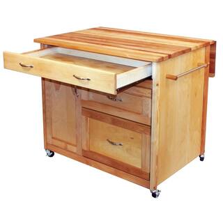 Catskill Craftsmen 38 in. wide Butcher Block Kitchen Island with Deep Drawers 15218