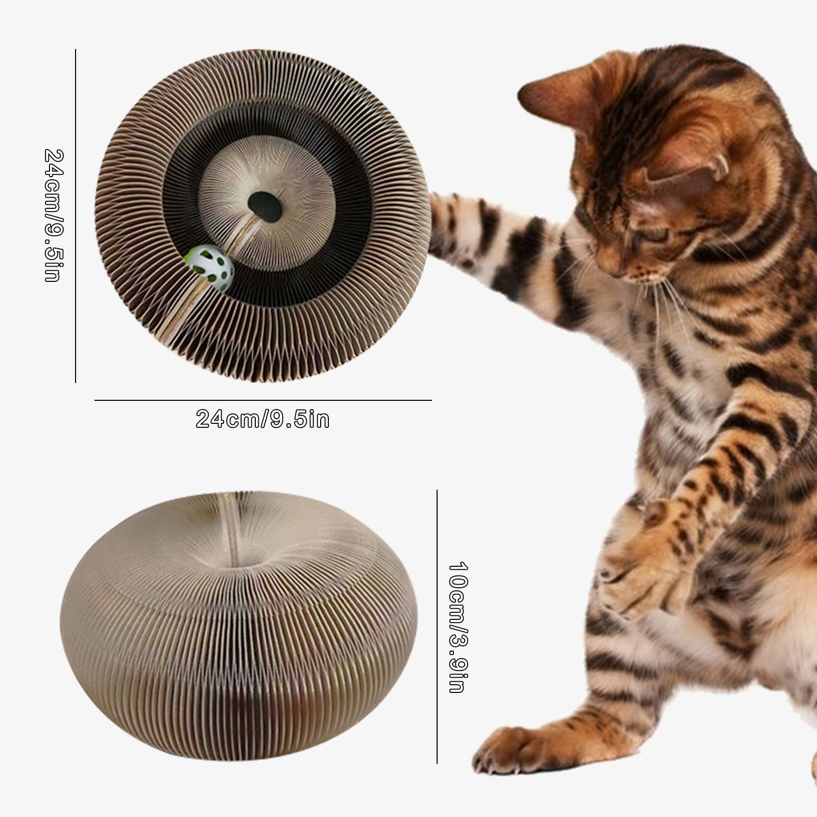 Cat Scratcher with Ball Organ Cat Scratching Board Magic Circle Cat Toy