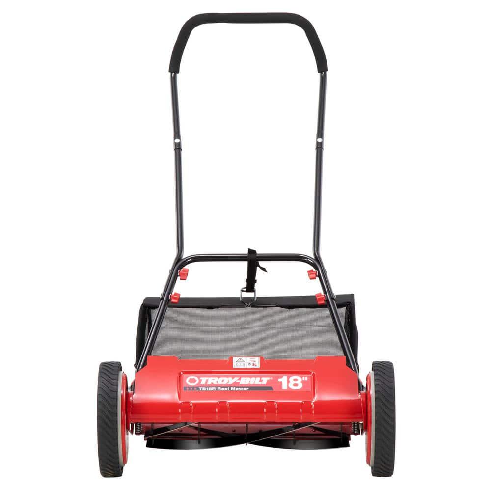 TroyBilt 18 in Manual Walk Behind Reel Lawn Mower with Grass Catcher