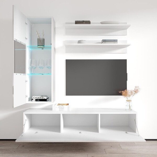 Fly H3 Wall Mounted Floating Modern Entertainment Center