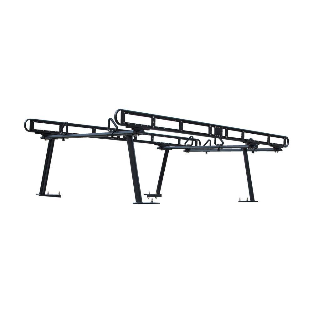 Buyers Products Company 800 lbs. Capacity Black Powder-Coated Aluminum Truck Ladder Rack 1501410