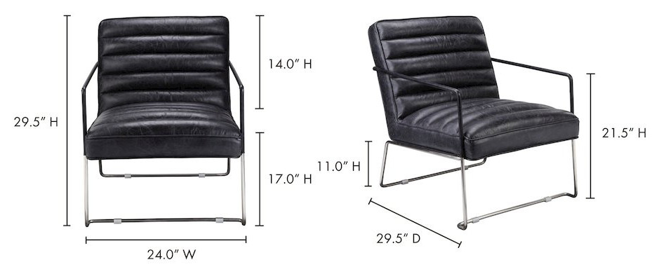 Desmond Club Chair   Black   Contemporary   Armchairs And Accent Chairs   by HedgeApple  Houzz