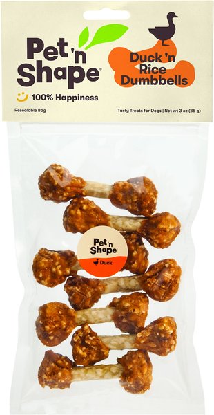 Pet 'n Shape Duck 'n Rice Dumbbells Dog Treats