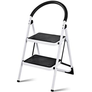 ANGELES HOME 2.75 ft. Metal Step Ladder 330 lbs. Load Capacity 4 ft. Reach Height 8CK35-TL208