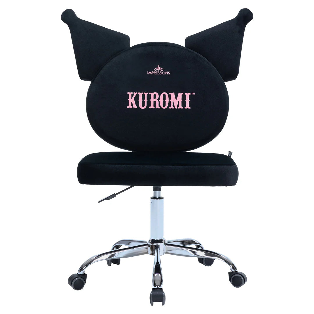 IVFC-KU231-BLK | Kuromi™ Swivel Vanity Chair