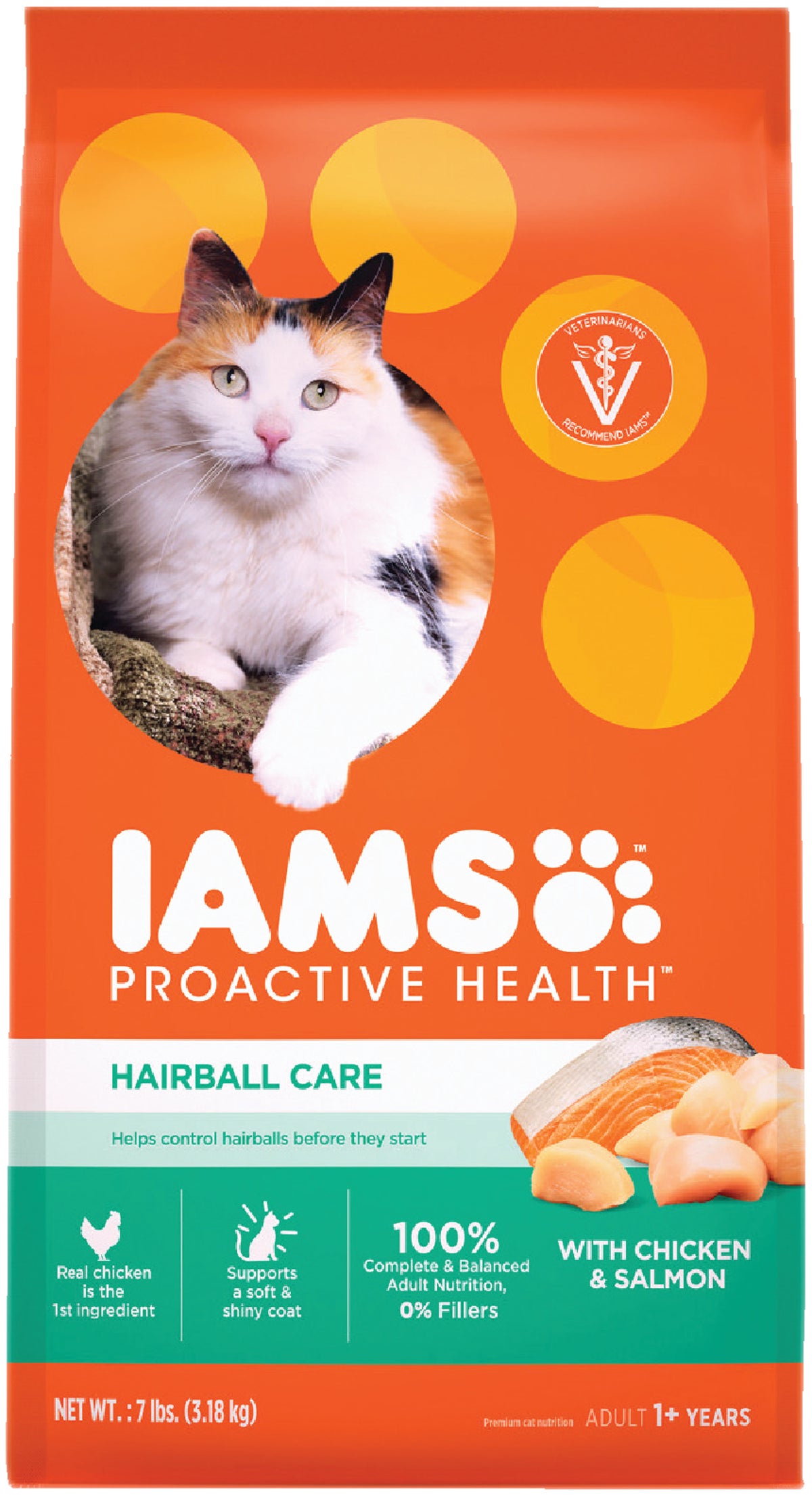 Iams Proactive Health Hairball Care Dry Cat Food 7 Lb.