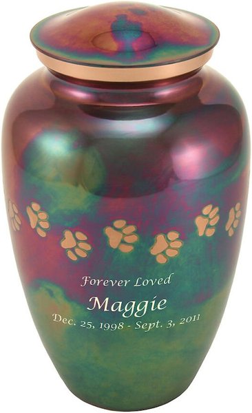 A Pet's Life Classic Paw Print Personalized Dog and Cat Urn