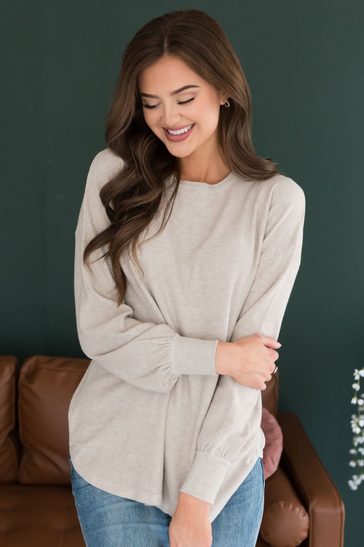 Fall In Line Modest Thermal Sweater