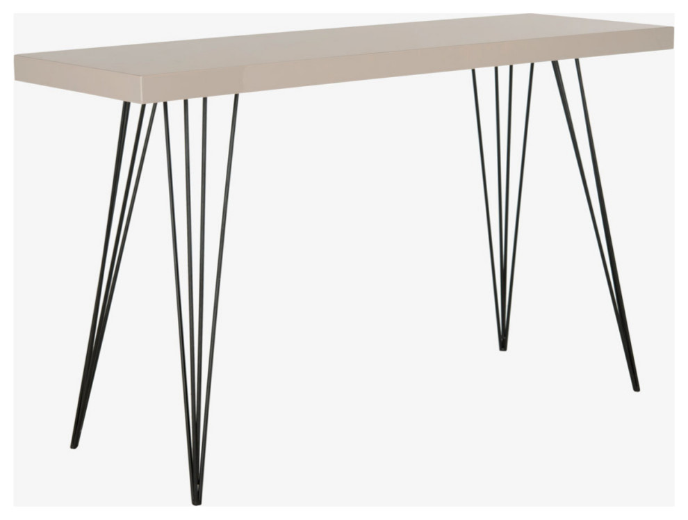 Scotty Retro Mid Century Lacquer Console Taupe/Black   Midcentury   Console Tables   by V.S.D Furniture  Houzz