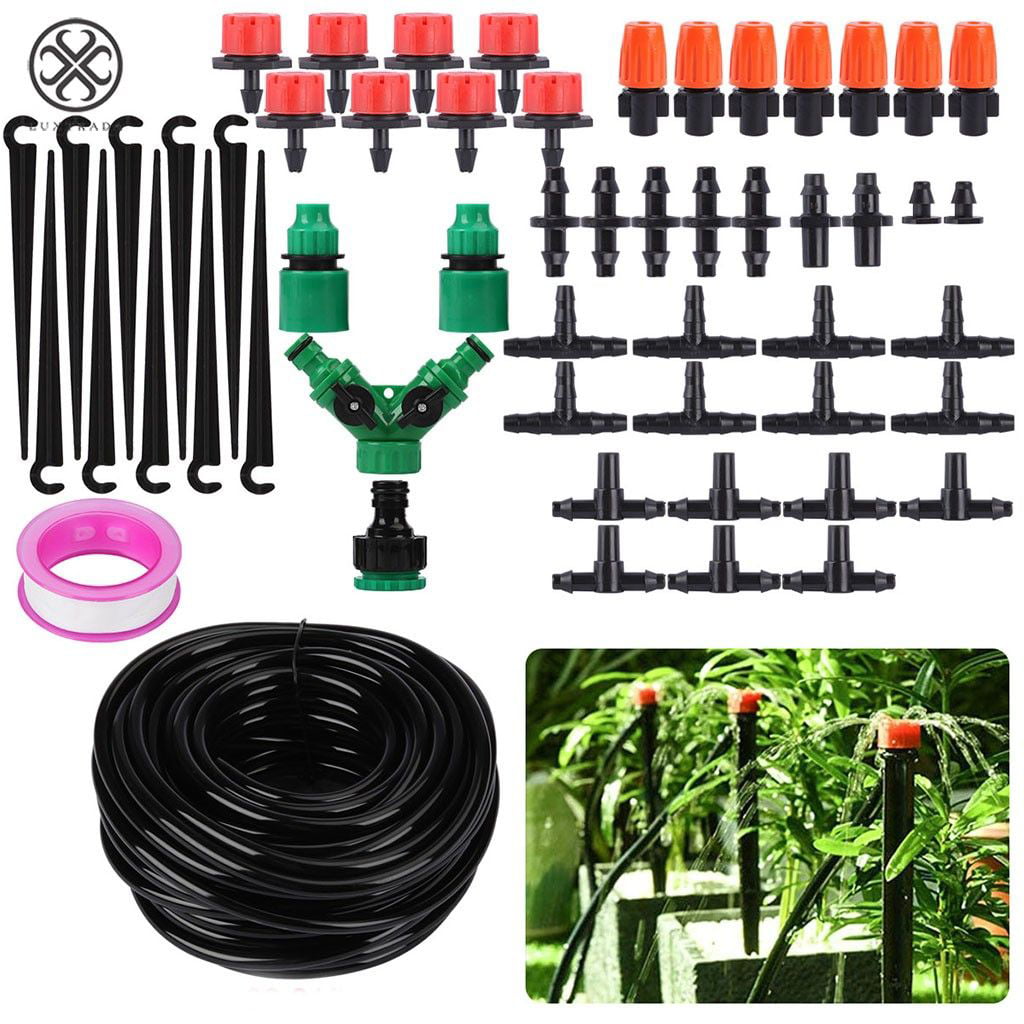 Luxtrada 33FT Hose Outdoor Patio Water Mister Mist Nozzles Misting Cooling System Cooler