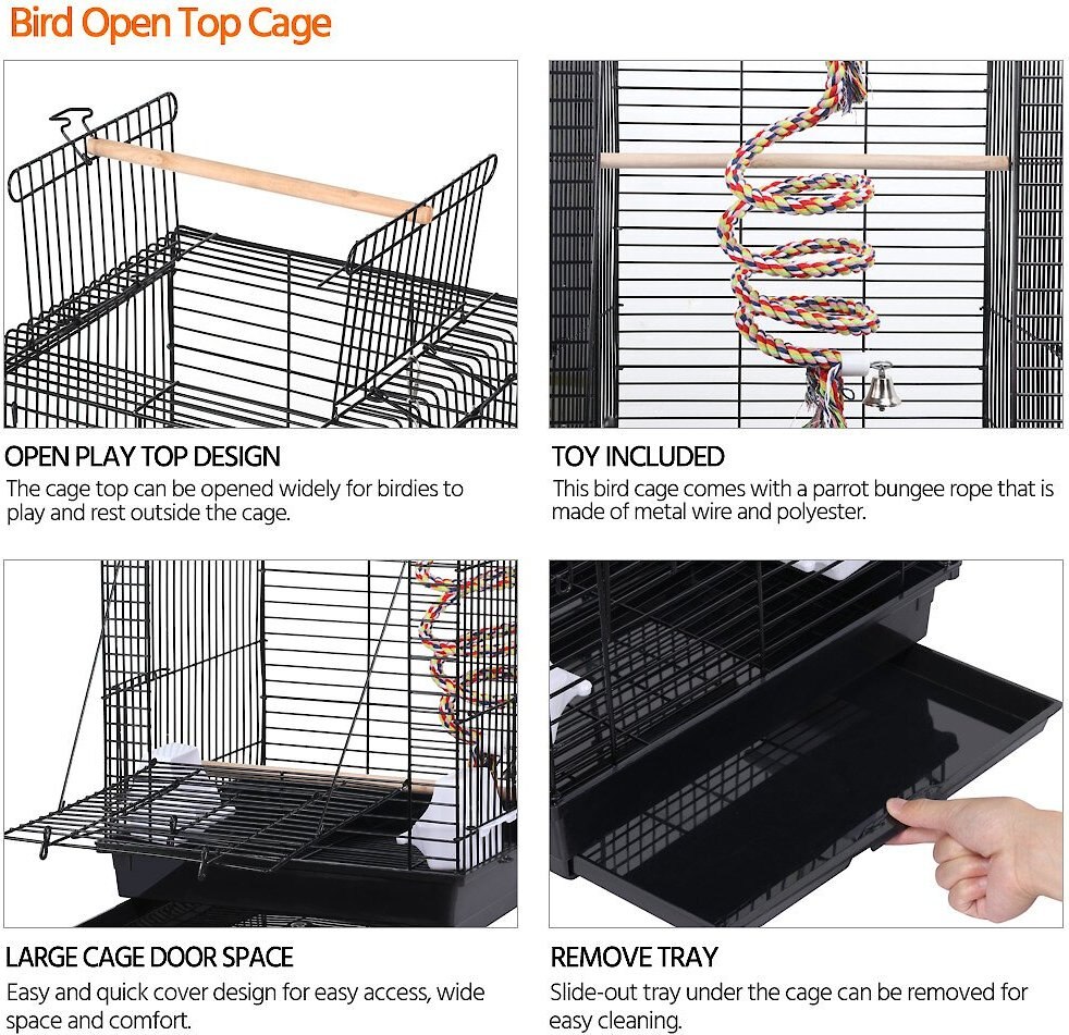 Yaheetech Open Play Top Bird Cage