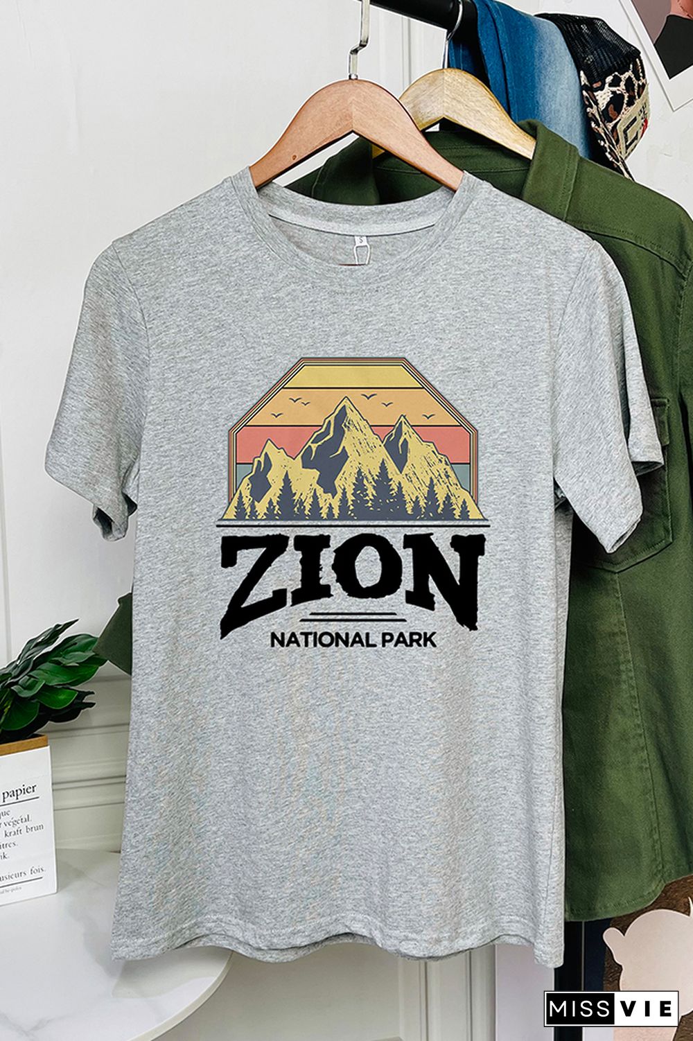 Zion National Park Graphic T-Shirt Wholesale