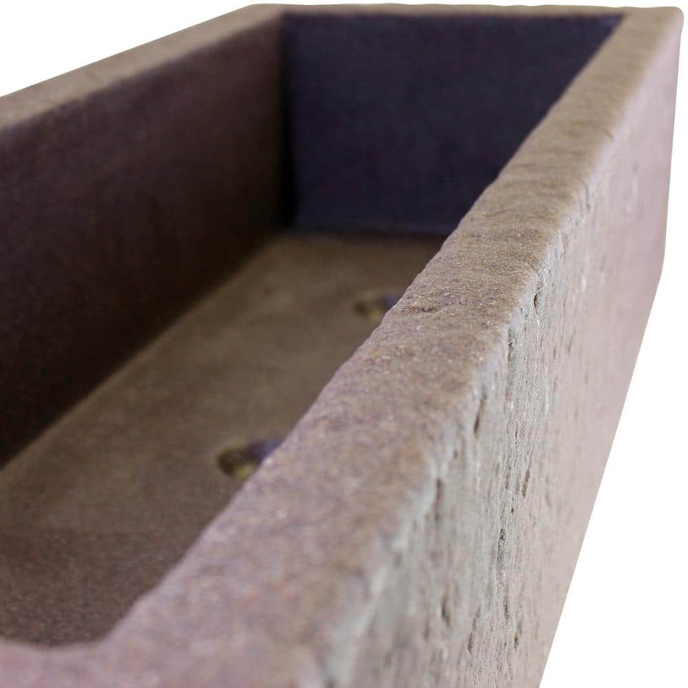 Emsco 39 in. x 14.5 in. Monzonite Polyethylene Trough Planter 2415-1