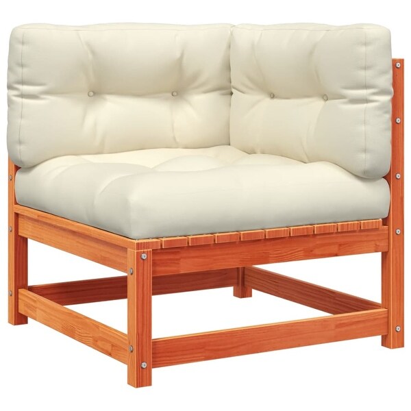 vidaXL Patio Furniture with Cushions Outdoor Sectional Seating Solid Wood Pine