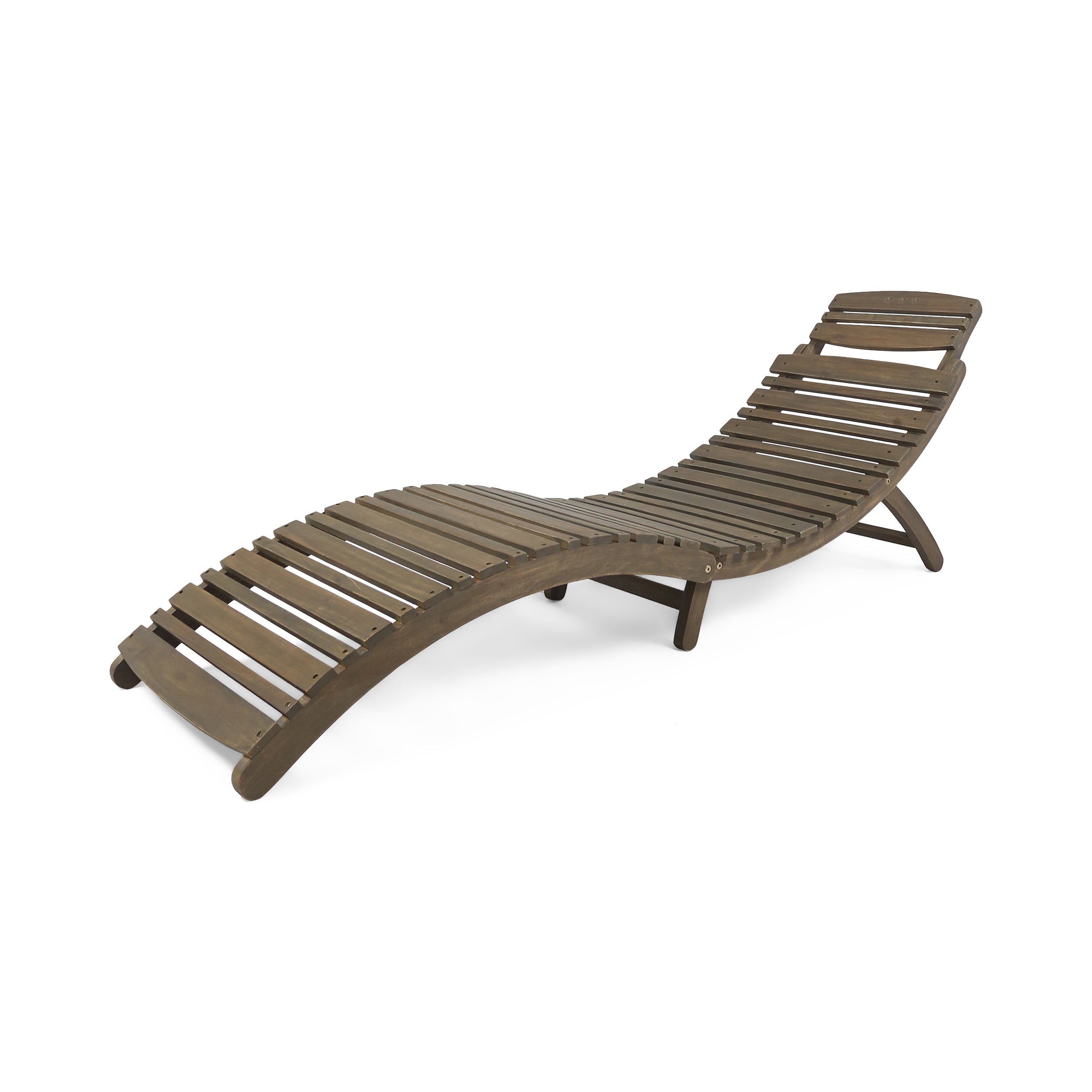 Lisbon Outdoor Acacia Wood 3 Piece Chaise Lounge Set