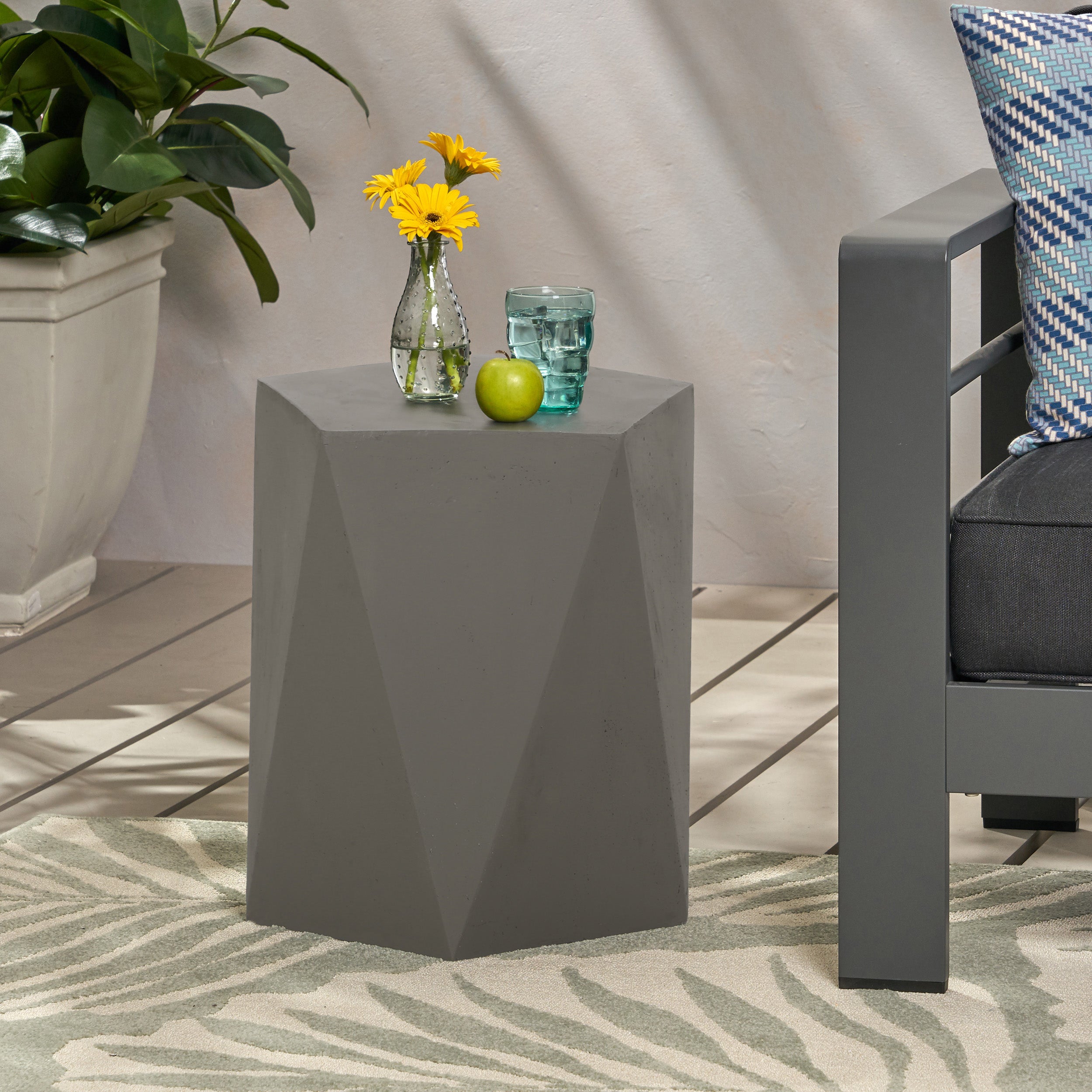 Dunn Outdoor Modern Side Table